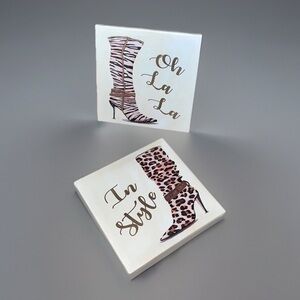 Canvas Fashion Shoes  Art Print Set 8.5x8.5” 🌿🆕🌿